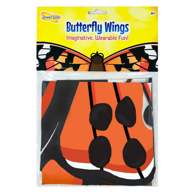 Yellow hangtag packaging for Realistic Painted Lady Dress Up Wings