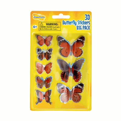 8 3D Fluttering Butterfly Stickers