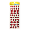 39 ladybug stickers on white background with yellow packaging