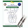 STEM Activity Journal Cover with the anatomy of an ant and 2 tubes of 25 live harvester ants each