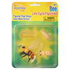 Package of 4 bee life cycle figurines, egg, larva, pupa and bee.
