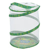 12 inch tall, green, cylindrical, pop-up, mesh Butterfly Garden habitat.