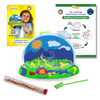 Ladybug Land Habitat with Tube of Live Ladybug Larvae, STEM Observation Ladybug Journal, Green Water Dropper, and Ladybug Land Instructional Guide