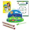 Domed Ladybug Land ladybug habitat, STEM Activity Journal with life cycle of a ladybug, two tubes of ladybug larvae, water dropper, instructional guide