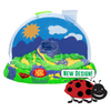 Green, Purple, and Blue Domed Ladybug Habitat with Animated Ladybug