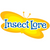 Yellow and Blue Insect Lore logo in the shape of a butterfly