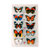 10 sparkly 3D butterfly stickers in colors of red, orange, brown and white.